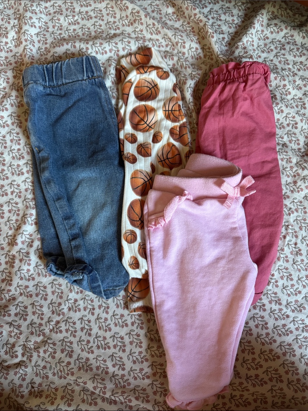 Kids Pink & Multi-Pattern Bottoms - Pack of 4